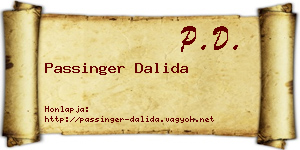 Passinger Dalida névjegykártya